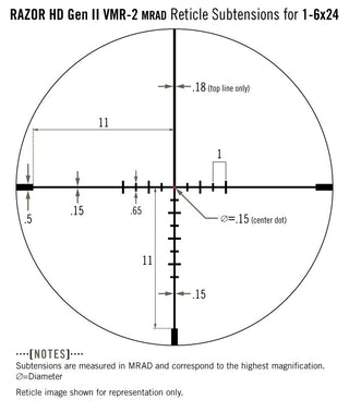 Lunette Razor 1-6X24 HD VORTEX OPTICS